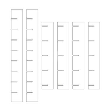 Imagem de Generic 6x Divisores de Gaveta Organizador Divisória Tábua Separadores de Gaveta Organizadores para Roupas Utensílios de Cozinha Cozinha Quarto Mesa, Branco