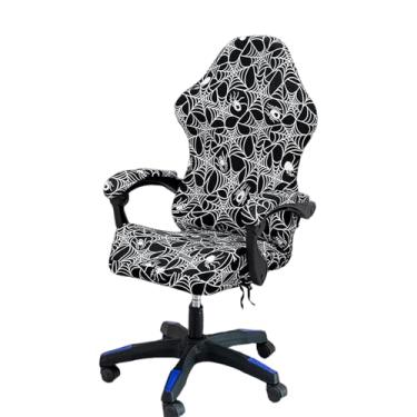 Imagem de Capa para cadeira de jogos, capa de assento de cadeira de jogos elástica integrada com ajuste universal com apoio de braço (estilo 6)