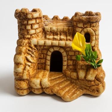 Imagem de Enfeite Aquario, Enfeite Castelinho Ceramica Envelhecido para DecoraçãO AquáRios(13 * 12cm)