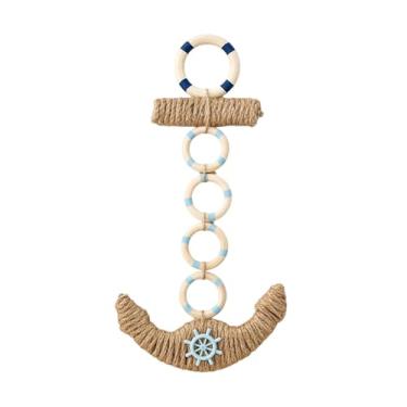Imagem de predolo Decoração de parede com âncora náutica, escultura de parede, peça decorativa com tema de oceano, pingente pendurado, ornamento para hotel fazenda