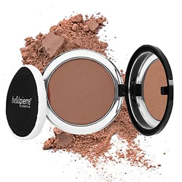 Imagem de bellapierre Blush mineral compacto | Brilho orvalhado quente | Não tóxico e livre de parabenos | Adequado para todos os tipos de pele | Estojo compacto - 9,9 g - Amaretto