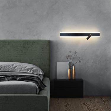 Imagem de Lâmpada de parede LED com 2 interruptores Arandelas Modernas de Alumínio Ajustável Giratório Lâmpada de Leitura Lâmpada de Leitura Interna Iluminação de Parede Sala de Estar Mesa de Cabeceira Quarto