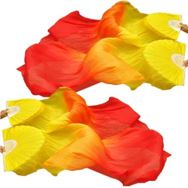 Imagem de BRYCTSISEN Ventilador dobrável manual (amarelo gradual)