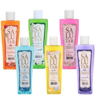 Imagem de Kit 6 Aromatizador de Ambiente refil, dosador Salutar 100ml