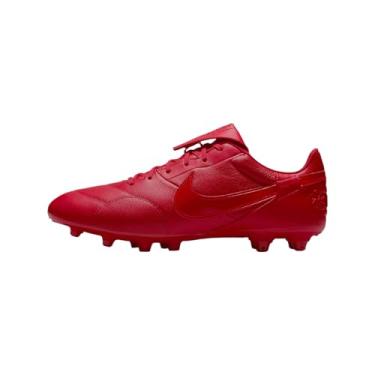 Imagem de Nike Chuteiras de futebol Premier 3 FG cano baixo (HM0265-600, vermelho fogo/branco), Vermelho fogo/branco, 38
