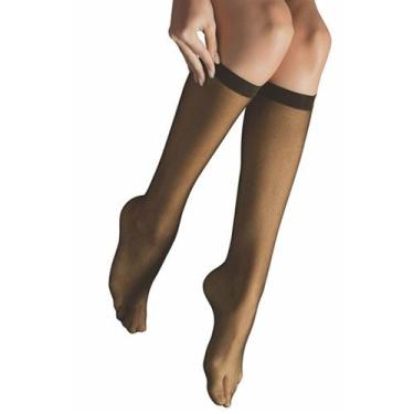 Imagem de Meia Feminina 3/4 Fio 15 Selene, Marrom