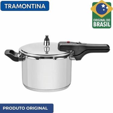 Imagem de Panela de Pressão Aço Inox Tramontina Brava 4.5 L, 4,5L, Prata