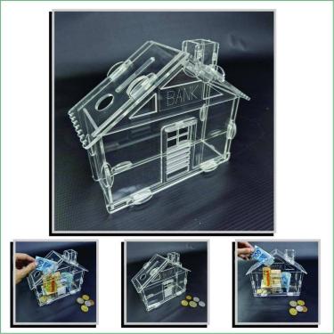 Imagem de Cofre Guarda Dinheiro Woodbox Japones Kakebo Casa Acrilico