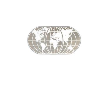 Imagem de Quadro Decoração Vazado Mapa Mundi World Triplo Branc 100X51