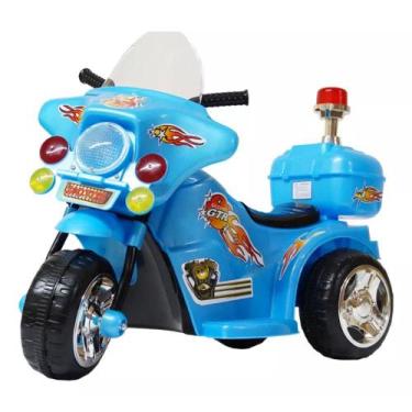 Imagem de Mini Moto Eletrica Infantil Azul Triciclo Criança BW006AZ 6V - IMPORT