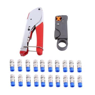Imagem de ZAWELIYO Cabo Coaxial Fio Stripper RG6 RG59 Compressão F Conector Alicate de Crimpagem Ferramenta para Sistemas de Satélite CATV de Home Theater