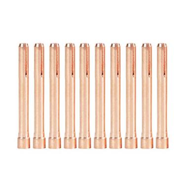 Imagem de ZAWELIYO 10 peças 10N24 pinças de tocha de soldagem para tocha de soldagem Tig WP-17/18/26 peças de substituição de tocha de soldagem de 2,4 mm de diâmetro de furo