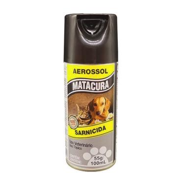 Imagem de Sarnicida Aerossol Para Piolhos Pulgas Sarnas Matacura 100ml