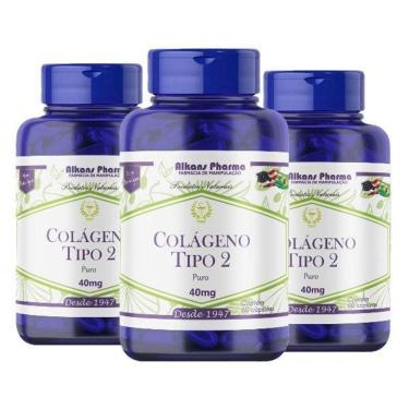 Imagem de Colágeno Tipo 2 40 Mg 60 Cápsulas - 3 Unidades