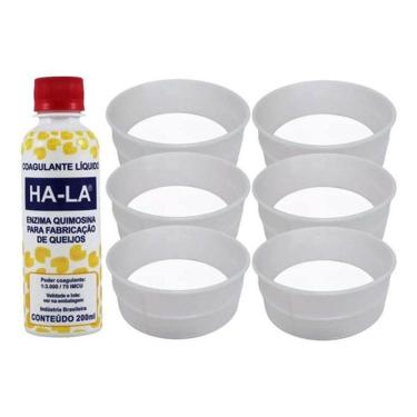 Imagem de Coalho Líquido Ha-La 200Ml + 6 Formas Queijo Canastra 1Kg