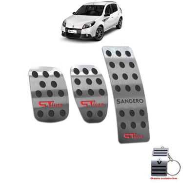 Imagem de Pedaleiras Manual Renault Sandero Gt Line 2008 A 2013 Preto