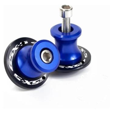 Imagem de BYYINGSUS Novos parafusos de suporte deslizante de carretel de braço oscilante M8 peças de acessórios de motocicleta compatíveis com GSX-S750 GSX S750 GSX-S 750 GSXS750 2011-2022 (azul)