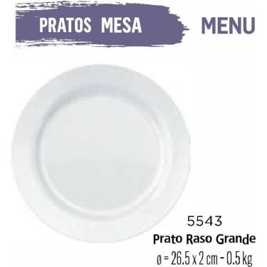 Imagem de Jogo De Prato Menu 04 Pratos Rasos Grande - 26Cm Branco