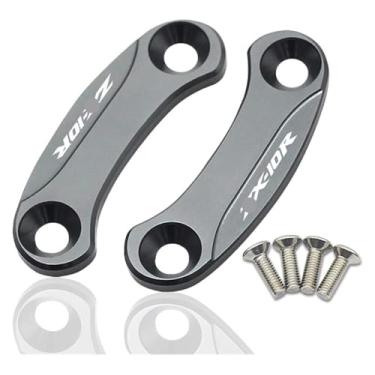 Imagem de BYYINGSUS Tampa do espelho traseiro do para-brisas da motocicleta compatível com ZX-6R 2019-2023 ZX-10R 2016-2023 (Titanium Zx-10r)