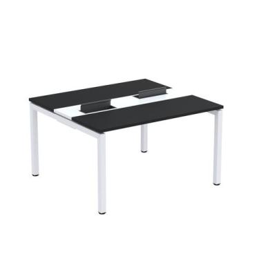 Imagem de Estação de Trabalho Mesa Plataforma Escritório Dupla para 2 Pessoas co