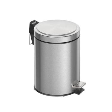 Imagem de Lixeira Inox Com Pedal 5 Litros Balde Removível Brasil Plus Tramontina