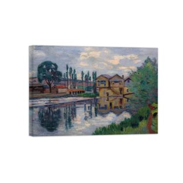 Imagem de Armand Guillaumin Famoso Arte de Parede Pôster-Impressões em Tela para sala de estar-Reprodução pinturas(serraria) 50x70cm Tela Embrulhada