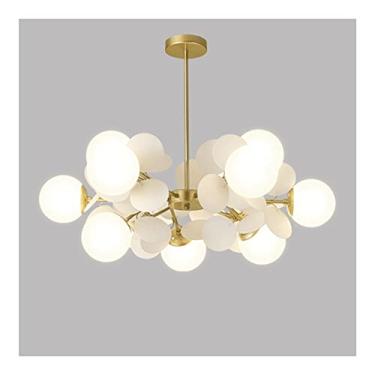 Imagem de Lustre Lustre, G9 Pendente Pendente Iluminação, Luminárias de Teto Semi Embutidas de Meio Século para Quarto, Cozinha, Sala de Jantar, Casa de Fazenda (Cor: Branco)