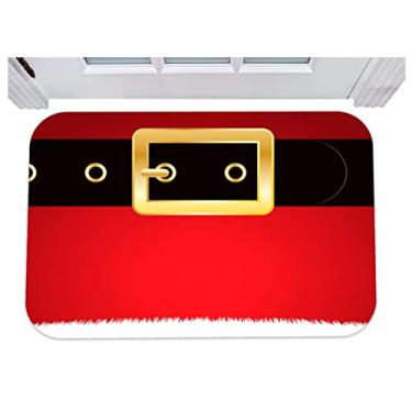 Imagem de Capacho cinto do papai noel natal tapete natalino 40x60