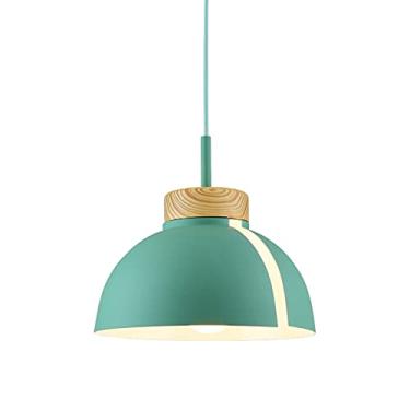 Imagem de Lustre nórdico moderno de cabeça única LED, simples, restaurante, personalidade criativa, bar, corredor, varanda, varanda, lâmpada de hotel, luzes pendentes (luz branca), luminária pendente