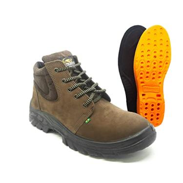 Imagem de Botina Bota Segurança Nobuck cafe Bico Pvc Ecosafety tam 41