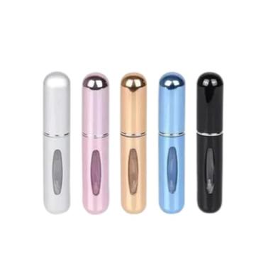 Imagem de Kit 5 Mini Frasco Porta Perfume Spray Recarregável Bolsa 5ml