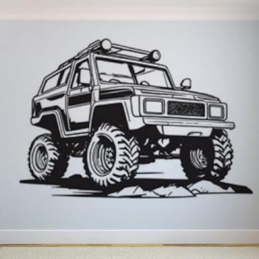 Imagem de Adesivos de parede de veículos off-road, pôsteres de parede Jeep, decalques artísticos de carro, decorações de quarto infantil, murais 115 x 105 cm