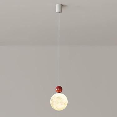 Imagem de Lustre Pequeno Moderno Luminária Pendente Cozinha Ilha Teto Luminária Pendurada Nordic Moderno Leite Branco Lustre Luminária para Sala de Jantar Quarto Infantil Banheiro Restaurante, Vermelh