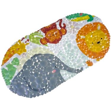 Imagem de Tapete Para Banheiro Antiderrapante Infantil Com Ventosa Box Banho Bebê Criança (Elefante)