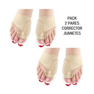 Imagem de Pacote corretor de joanete com 2 pares de separador protetor de joanet