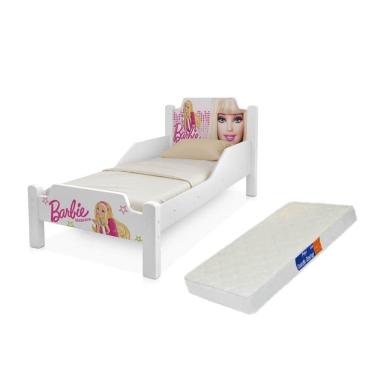 Imagem de Cama para menina da barbie com proteção lateral mais colchão