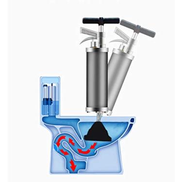 Imagem de Desentupidor de vaso sanitário inflável, desentupidor de vaso sanitário potente desentupidor de pia de alta pressão ferramenta de draga de esgoto para pia de cozinha