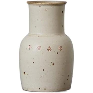 Imagem de AKALNNB Vasos para centros de mesa, vaso de cerâmica, porcelana retrô chinesa, vasos decorativos, 12 cm, pequeno feito à mão, decoração de grés, vaso de flores, casa, sala de estar, casamento