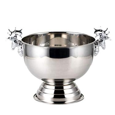 Imagem de Baldes de gelo isolados balde de gelo de aço inoxidável balde de champanhe chifre balde de gelo tigela de coquetel bar baldes de gelo balde refrigerador para festa refrigerar cerveja balde champanhe