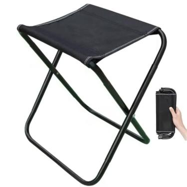 Imagem de Banco Banqueta Dobravel Banquinho Portatil Cadeira Camping Acampamento Pesca Praia Passeio Ar Livre Piquenique Lazer