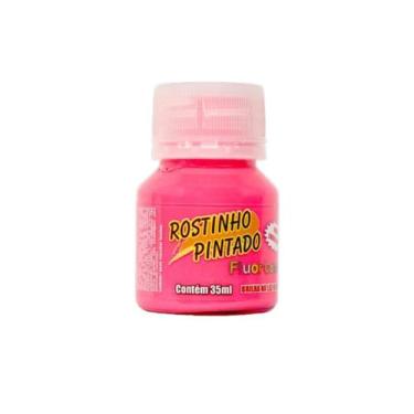 Imagem de Tinta liquida p/ pintura facial 35 ml  Rostinho Pintado, ROSA FLUOR