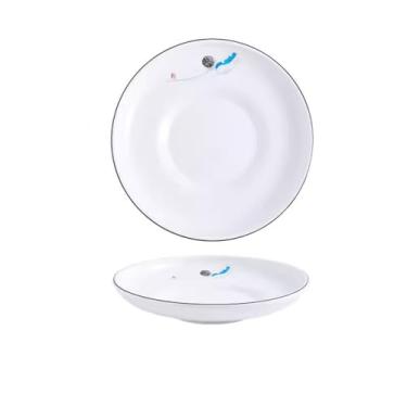 Imagem de Tigelas de macarrão, pratos de aperitivo, pimenta, cabeça de peixe picada, prato fundo para casa, restaurante, hotel, criativo, prato especial, prato de jantar, prato redondo grande, prato de sopa