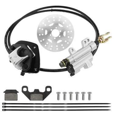 Imagem de PRO BAT Conjunto de pinça de freio hidráulico traseiro Go kart com disco de freio e pastilhas para Taotao ATV Quad Go Kart 50-125cc