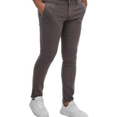 Imagem de Calça Sarja Masculina Ogochi Slim Essencial Color 0019-Masculino