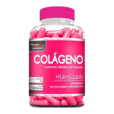 Imagem de Colágeno Hidrolisado com Betacaroteno e Vitamina C - 100 cápsulas - Perfect Muscle