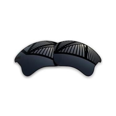 Imagem de MYCOURAG Lentes de reposição polarizadas com proteção UV para óculos de sol Oakley Half Jacket 2.0 XL OO9154 - Multicolorido, Preto sólido polarizado, One Size