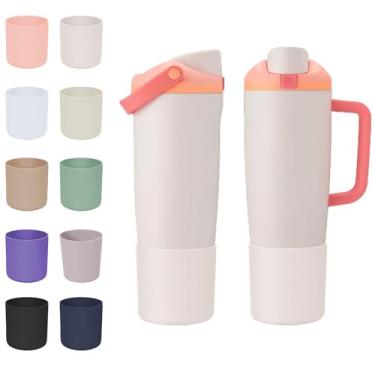 Imagem de Botas protetoras de silicone para garrafas e copos FreeSip Sway Owala 850 g e 1,134 g, capa protetora antiderrapante para garrafa de água Owala (sorvete com espumante)