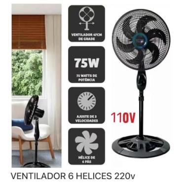 Imagem de Ventilador de Coluna 103cm-130cm ajuste de altura livremente, ventilador de pé 110v/220v(110V)