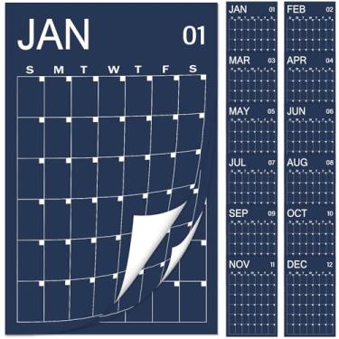 Imagem de Calendário de parede grande sem data 2026 calendário de parede vertical reutilizável de 12 meses 61 cm x 40 cm 2026 grande planejador mensal em branco para escritório, casa, escola, sala de aula