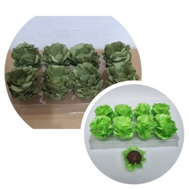 Imagem de Forminhas para Doces, 80 Peças Decorativas em Formato de Flor para Festas, Casamentos e Aniversários (Verde Oliva e Verde Pistache)
